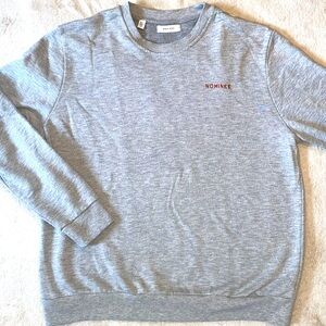 Nominee light gray unisex French Terry inside sweatshirt Sz L EUC Made in Italy